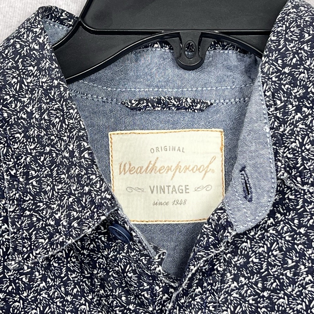Original weatherproof vintage Men's Large s/s blue Fireworks pattern 100% cotton